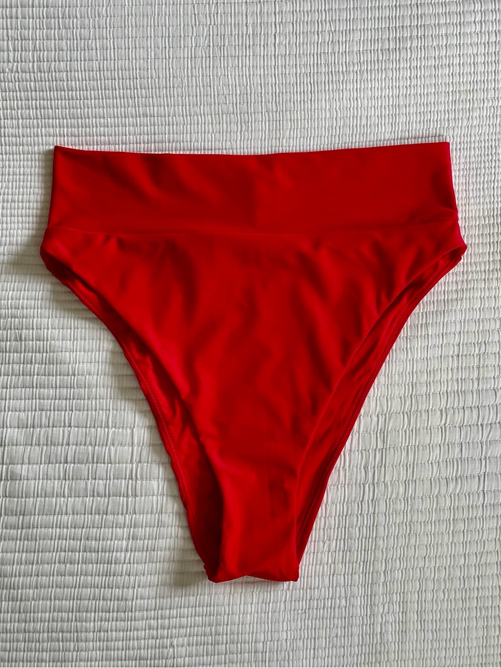 Aerie High Waisted High Cut Cheeky Red Bikini Bottom NWT